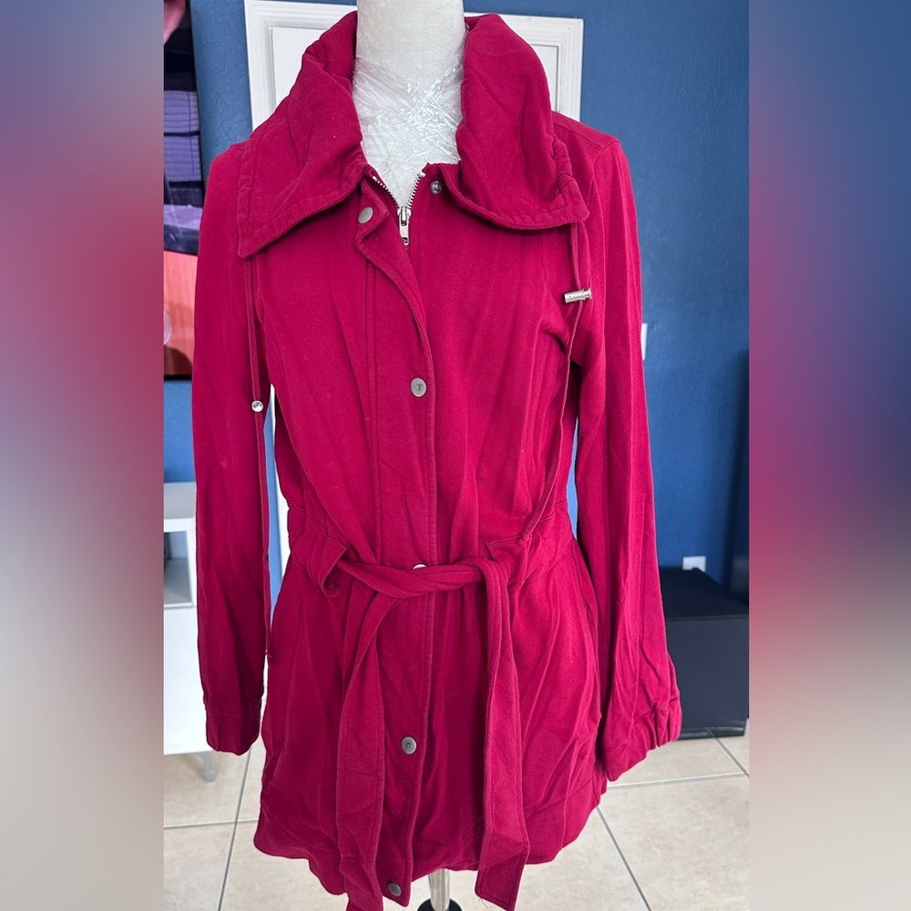 Elegant red Trench Coat